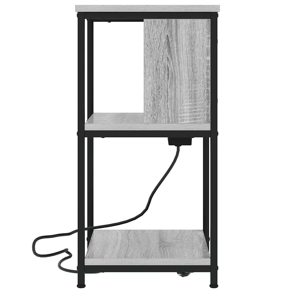 vidaXL Nachttisch 2 pcs Graues Sonoma 38 x 31 x 61 cm Holzwerkstoff