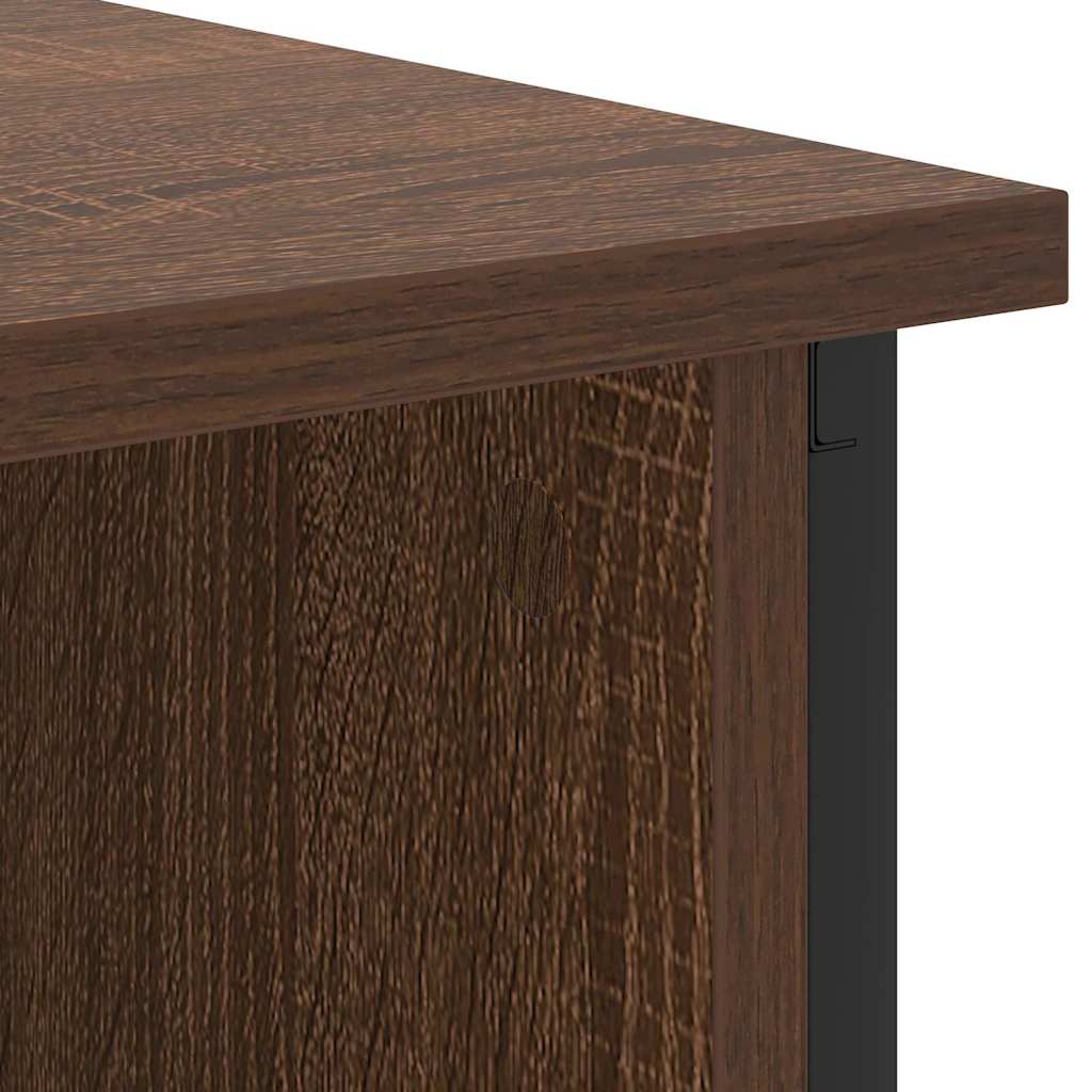 vidaXL Nachttisch Braun Eichen-Optik 38 x 31 x 61 cm Holzwerkstoff