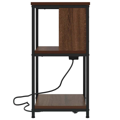 vidaXL Nachttisch Braun Eichen-Optik 38 x 31 x 61 cm Holzwerkstoff