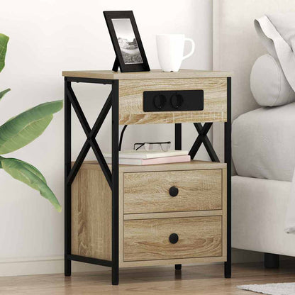 vidaXL Nachttisch Sonoma-Eiche 40 x 31 x 60 cm Holzwerkstoff