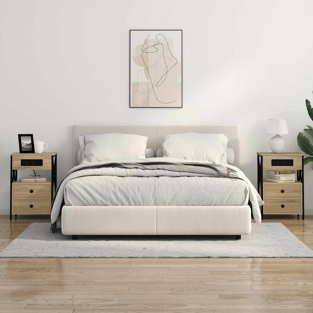 vidaXL Nachttisch Sonoma-Eiche 40 x 31 x 60 cm Holzwerkstoff