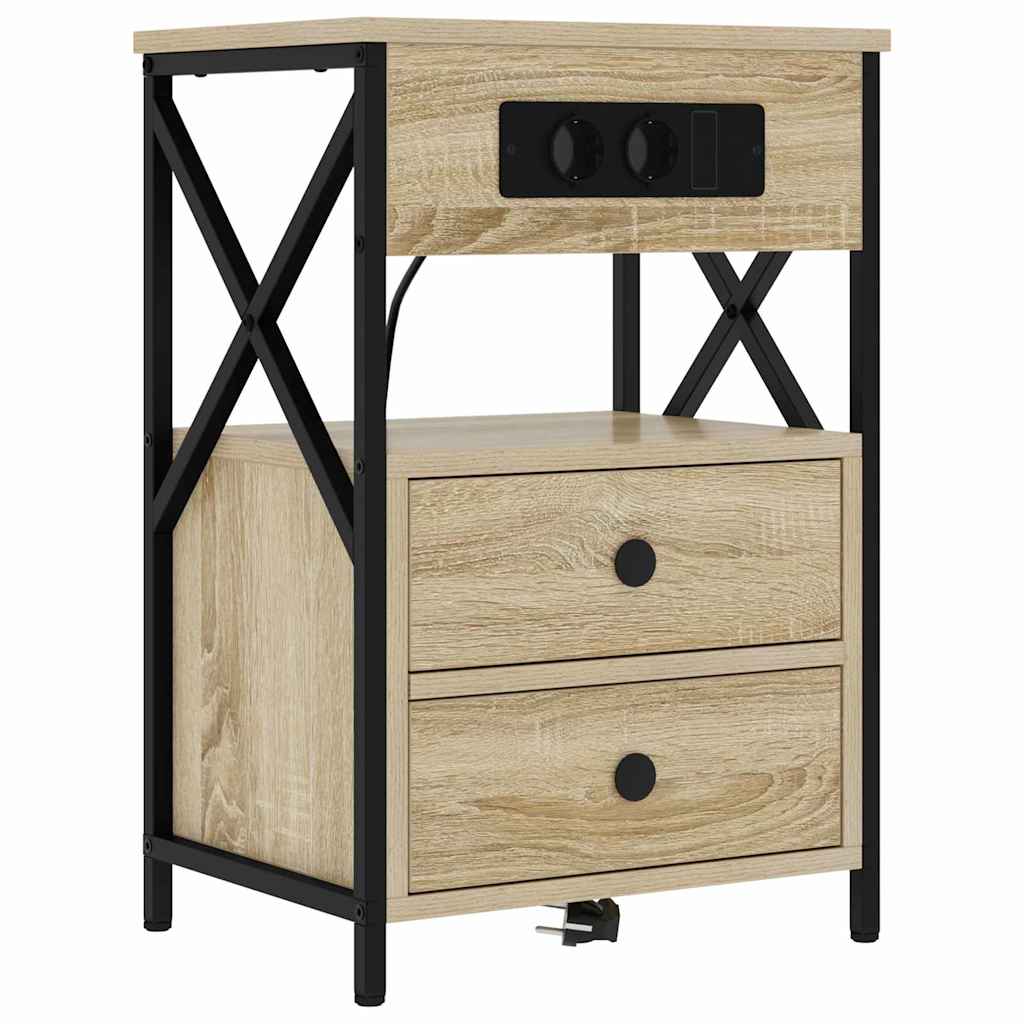 vidaXL Nachttisch Sonoma-Eiche 40 x 31 x 60 cm Holzwerkstoff