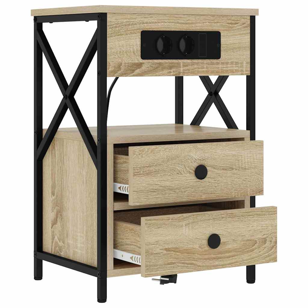 vidaXL Nachttisch Sonoma-Eiche 40 x 31 x 60 cm Holzwerkstoff