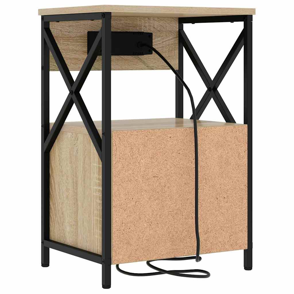 vidaXL Nachttisch Sonoma-Eiche 40 x 31 x 60 cm Holzwerkstoff