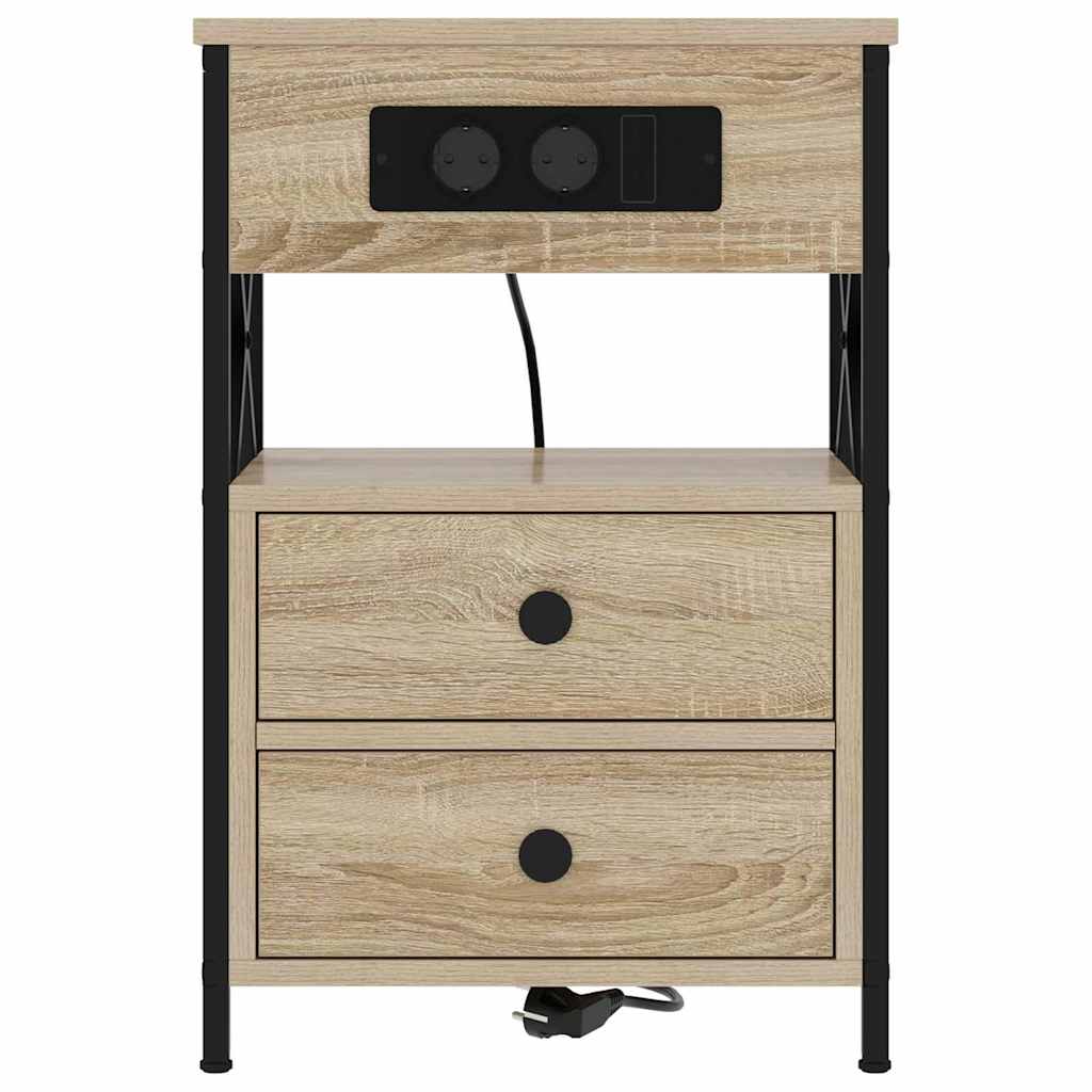 vidaXL Nachttisch Sonoma-Eiche 40 x 31 x 60 cm Holzwerkstoff