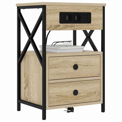 vidaXL Nachttisch Sonoma-Eiche 40 x 31 x 60 cm Holzwerkstoff
