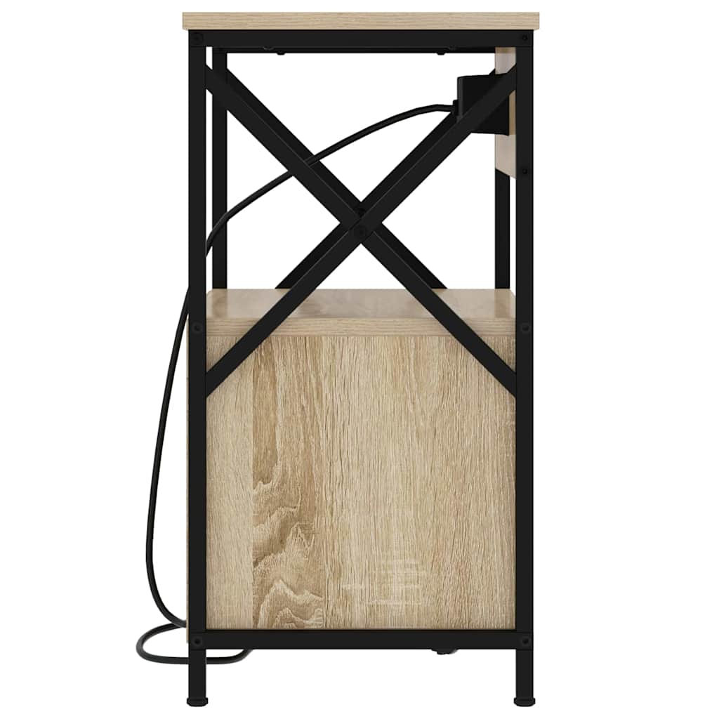 vidaXL Nachttisch Sonoma-Eiche 40 x 31 x 60 cm Holzwerkstoff