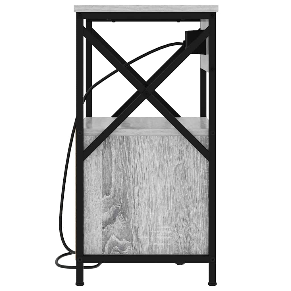 vidaXL Nachttisch Graues Sonoma 40 x 31 x 60 cm Holzwerkstoff