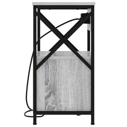 vidaXL Nachttisch Graues Sonoma 40 x 31 x 60 cm Holzwerkstoff