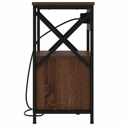 vidaXL Nachttisch Braun Eichen-Optik 40 x 31 x 60 cm Holzwerkstoff