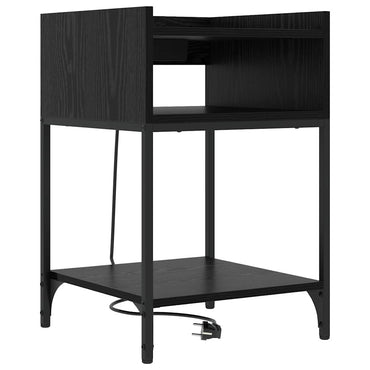 vidaXL Nachttisch Schwarz Eichen-Optik 40 x 40 x 61 cm Holzwerkstoff