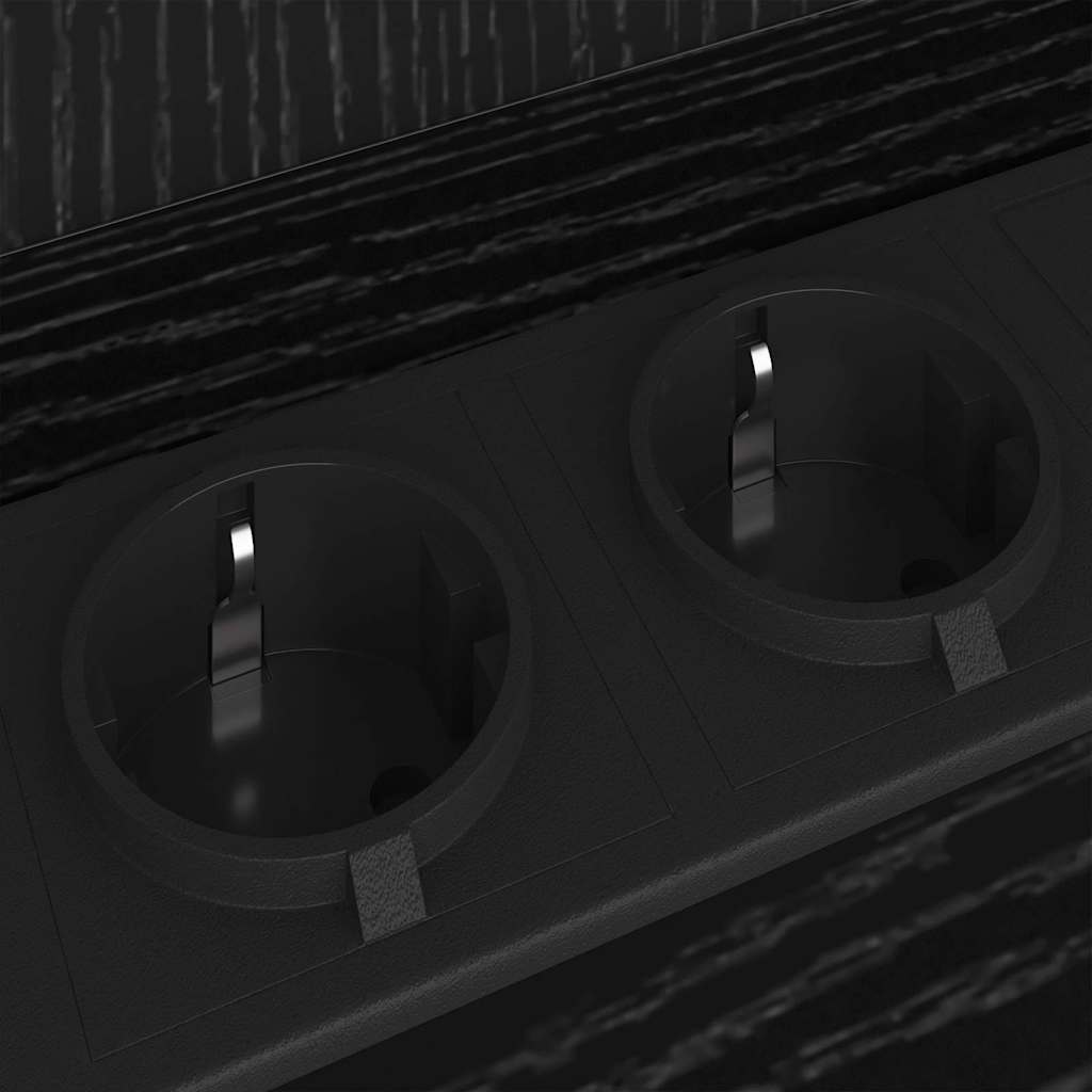 Nachttisch mit Regal 2 pcs Schwarz Eichen-Optik 40 x 40 x 61 cm