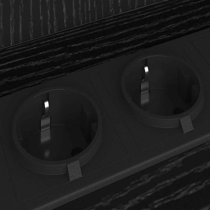 Nachttisch mit Regal 2 pcs Schwarz Eichen-Optik 40 x 40 x 61 cm