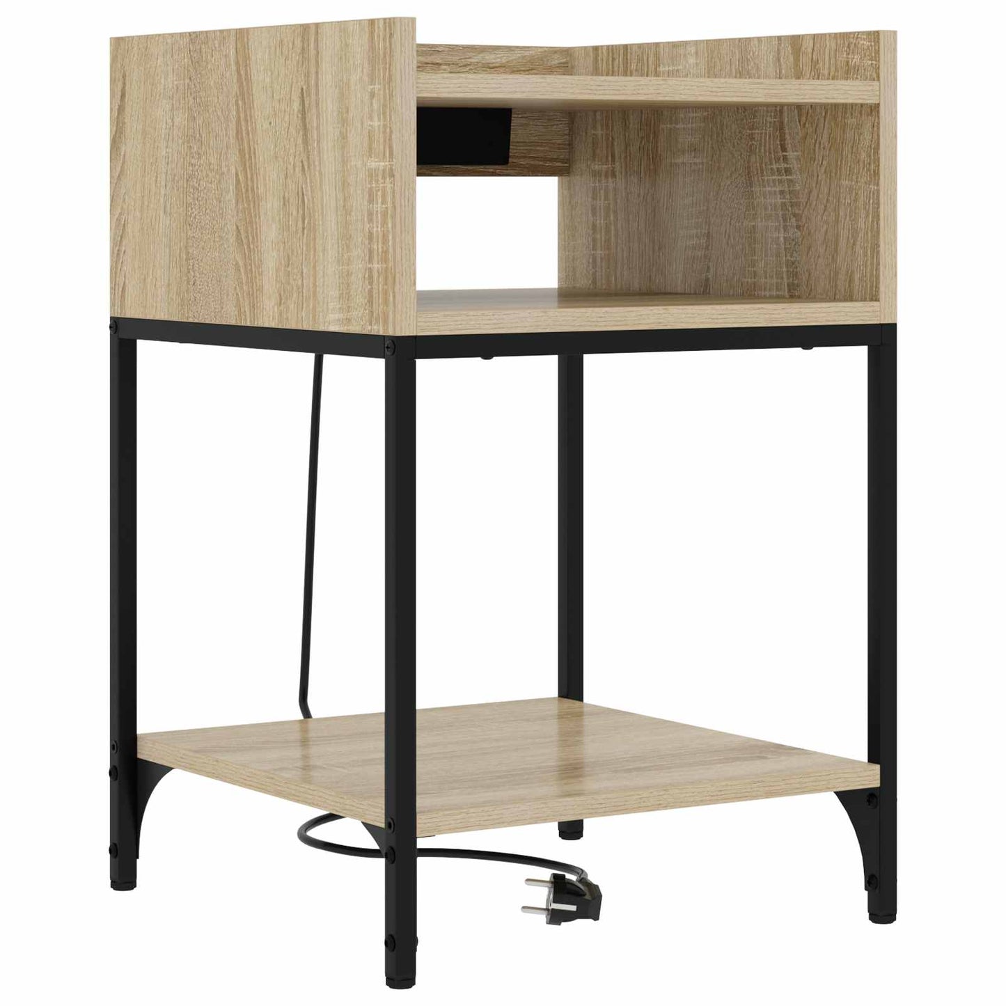 Nachttisch mit Regal Sonoma-Eiche 40 x 40 x 61 cm Holzwerkstoff