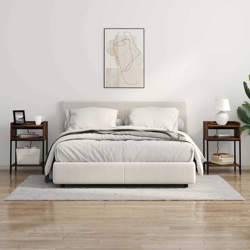 vidaXL Table de chevet Chêne fumé 40 x 40 x 61 cm Bois d'ingénierie