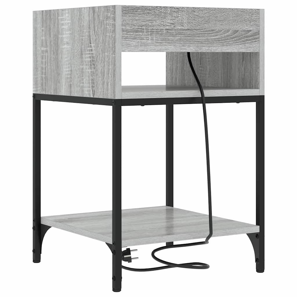 vidaXL Nachttisch Graues Sonoma 40 x 40 x 61 cm Holzwerkstoff