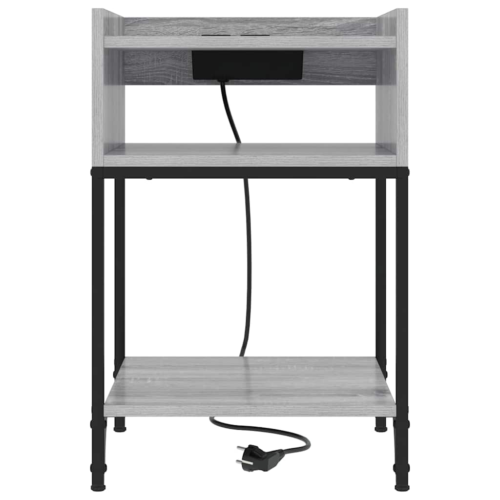 vidaXL Nachttisch Graues Sonoma 40 x 40 x 61 cm Holzwerkstoff