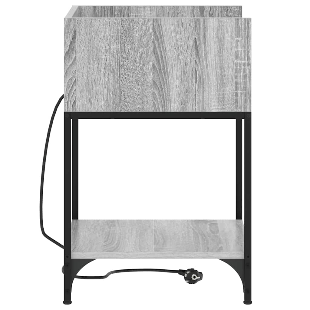 vidaXL Nachttisch Graues Sonoma 40 x 40 x 61 cm Holzwerkstoff
