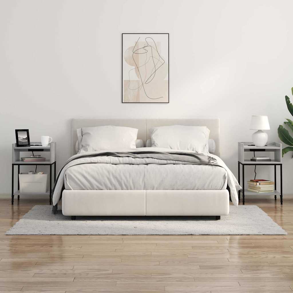 Nachttisch 2 pcs Graues Sonoma 40 x 40 x 61 cm Holzwerkstoff