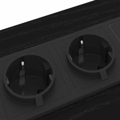 vidaXL Nachttisch 2 pcs Schwarz Eichen-Optik 42 x 41 x 61 cm