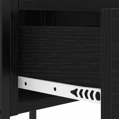 vidaXL Nachttisch 2 pcs Schwarz Eichen-Optik 42 x 41 x 61 cm