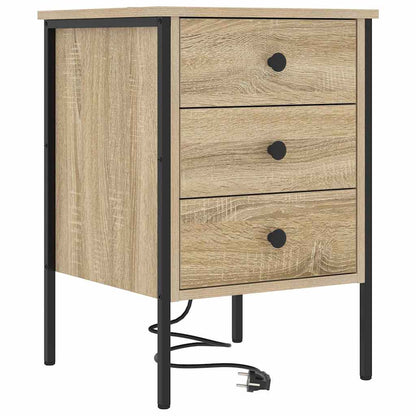 vidaXL Nachttisch 2 pcs Sonoma-Eiche 42 x 41 x 61 cm Holzwerkstoff