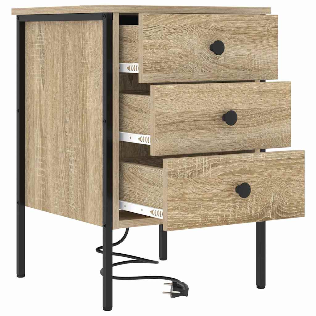 vidaXL Nachttisch 2 pcs Sonoma-Eiche 42 x 41 x 61 cm Holzwerkstoff