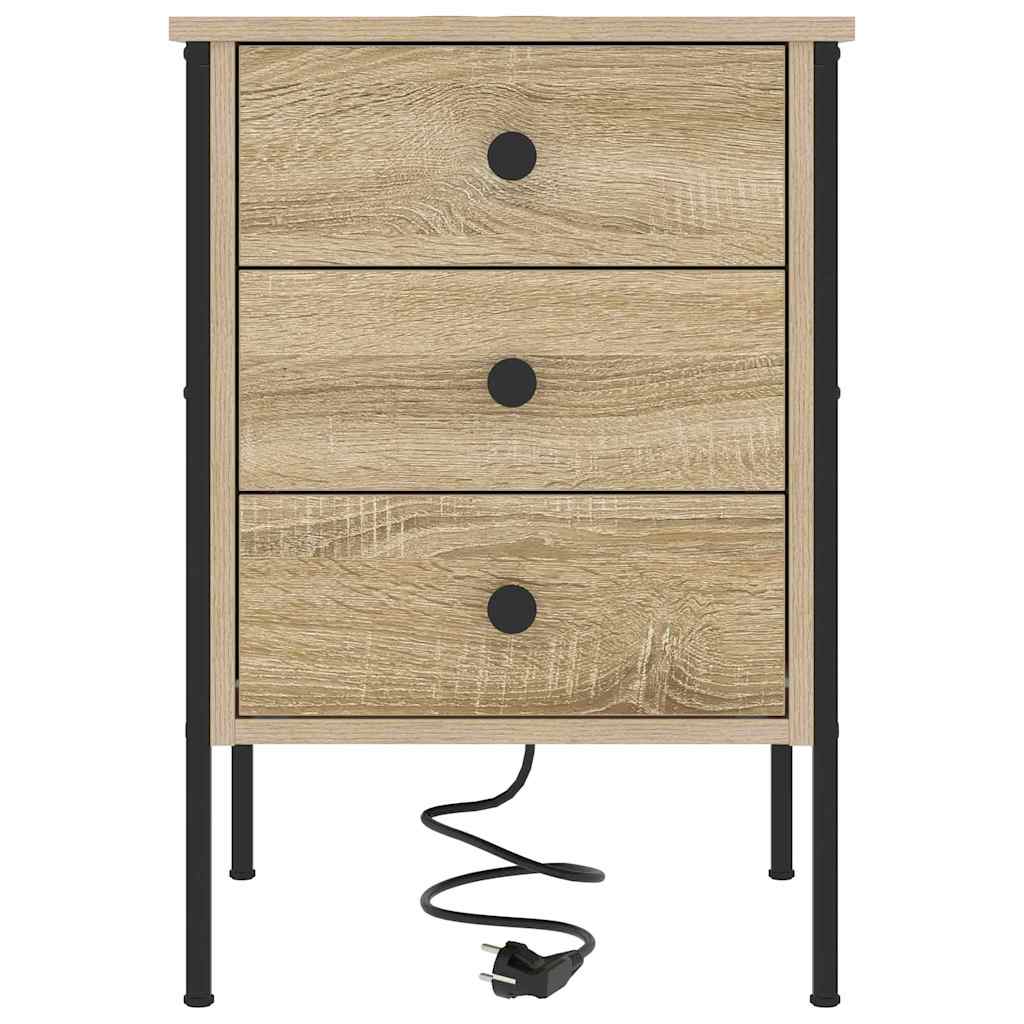 vidaXL Nachttisch 2 pcs Sonoma-Eiche 42 x 41 x 61 cm Holzwerkstoff