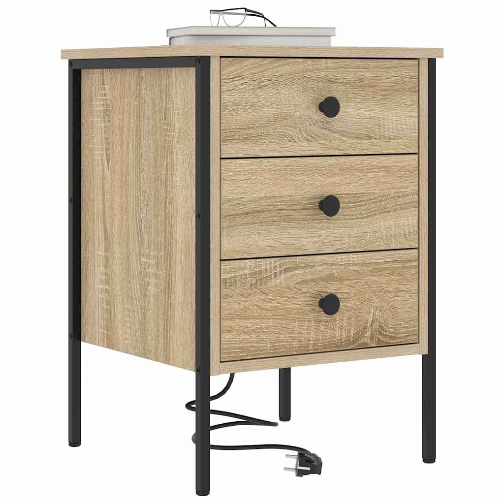 vidaXL Nachttisch 2 pcs Sonoma-Eiche 42 x 41 x 61 cm Holzwerkstoff