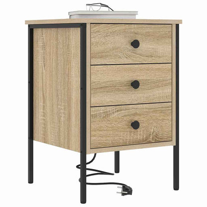 vidaXL Nachttisch 2 pcs Sonoma-Eiche 42 x 41 x 61 cm Holzwerkstoff