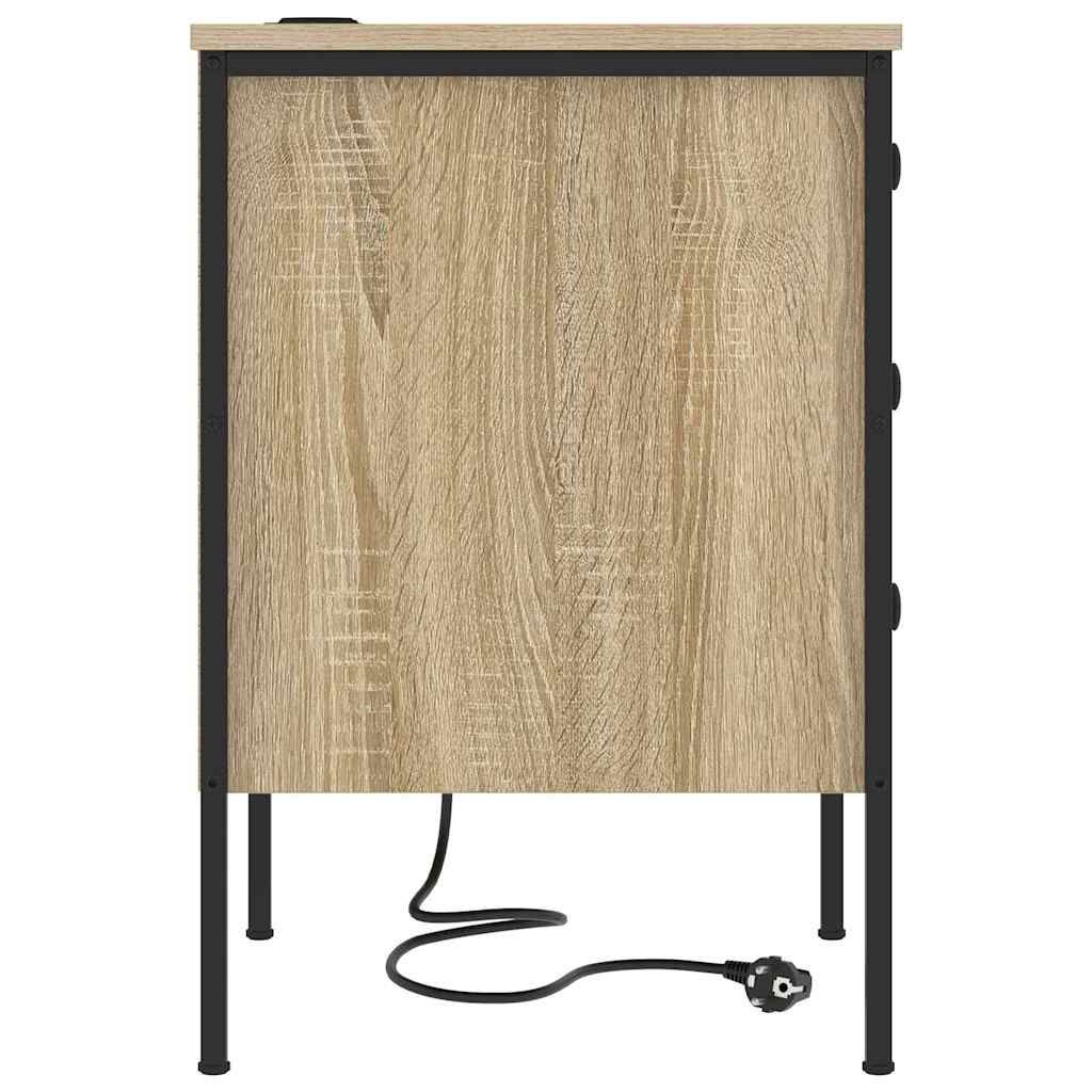 vidaXL Nachttisch 2 pcs Sonoma-Eiche 42 x 41 x 61 cm Holzwerkstoff
