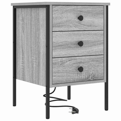 vidaXL Nachttisch 2 pcs Graues Sonoma 42 x 41 x 61 cm Holzwerkstoff