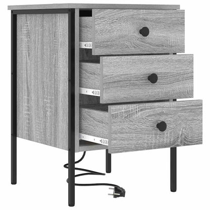 vidaXL Nachttisch 2 pcs Graues Sonoma 42 x 41 x 61 cm Holzwerkstoff