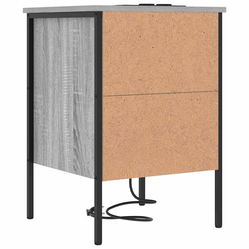 vidaXL Nachttisch 2 pcs Graues Sonoma 42 x 41 x 61 cm Holzwerkstoff