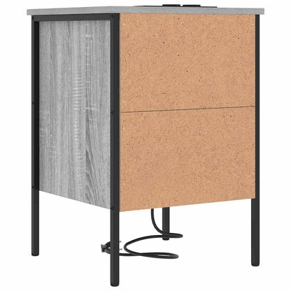 vidaXL Nachttisch 2 pcs Graues Sonoma 42 x 41 x 61 cm Holzwerkstoff