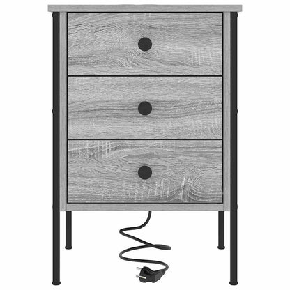 vidaXL Nachttisch 2 pcs Graues Sonoma 42 x 41 x 61 cm Holzwerkstoff