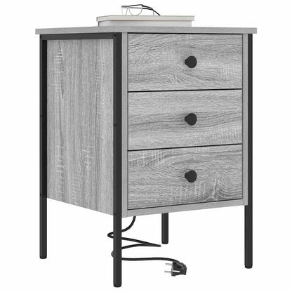 vidaXL Nachttisch 2 pcs Graues Sonoma 42 x 41 x 61 cm Holzwerkstoff