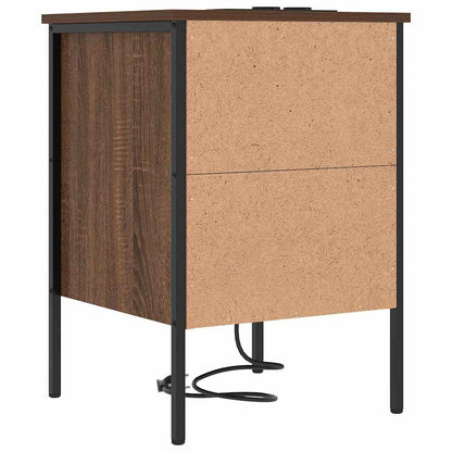 vidaXL Nachttisch 2 pcs Braun Eichen-Optik 42 x 41 x 61 cm