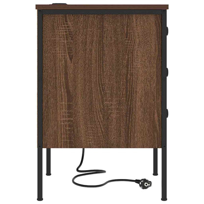 vidaXL Nachttisch 2 pcs Braun Eichen-Optik 42 x 41 x 61 cm
