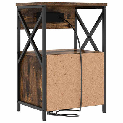 vidaXL Nachttisch Geräucherte Eiche 40 x 31 x 60 cm Holzwerkstoff