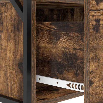 Nachttisch 2 pcs Geräucherte Eiche 40 x 31 x 60 cm