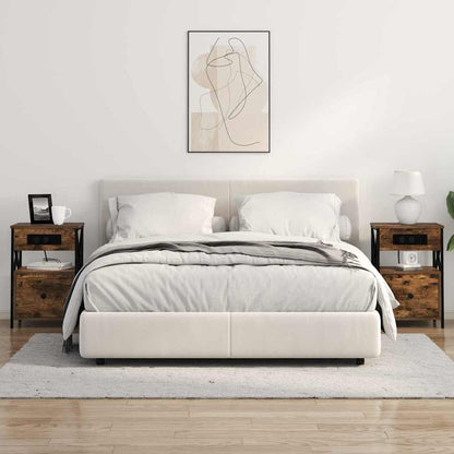 Nachttisch 2 pcs Geräucherte Eiche 40 x 31 x 60 cm
