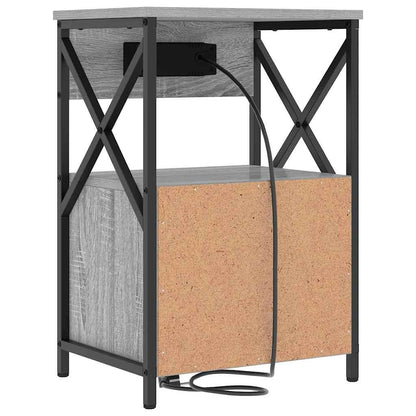vidaXL Nachttisch 2 pcs Graues Sonoma 40 x 31 x 60 cm Holzwerkstoff
