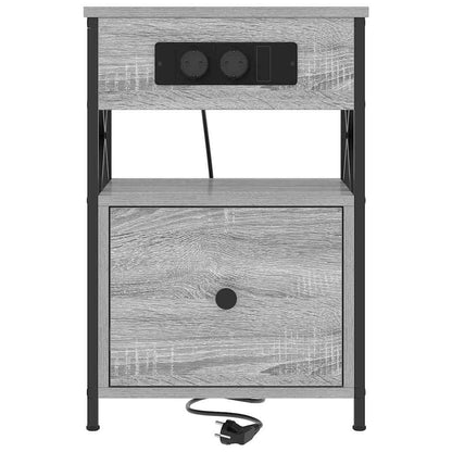 vidaXL Nachttisch 2 pcs Graues Sonoma 40 x 31 x 60 cm Holzwerkstoff
