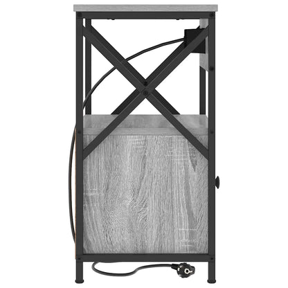 vidaXL Nachttisch 2 pcs Graues Sonoma 40 x 31 x 60 cm Holzwerkstoff