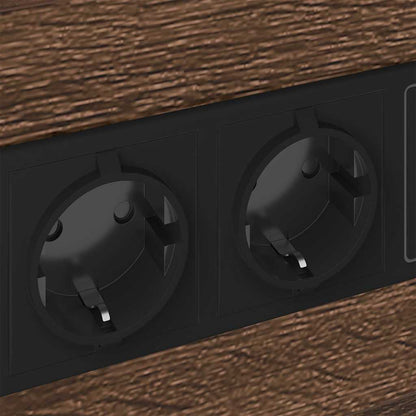 Nachttisch 2 pcs Braun Eichen-Optik 40 x 31 x 60 cm