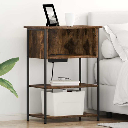 vidaXL Nachttisch Geräucherte Eiche 55 x 31 x 76 cm Holzwerkstoff