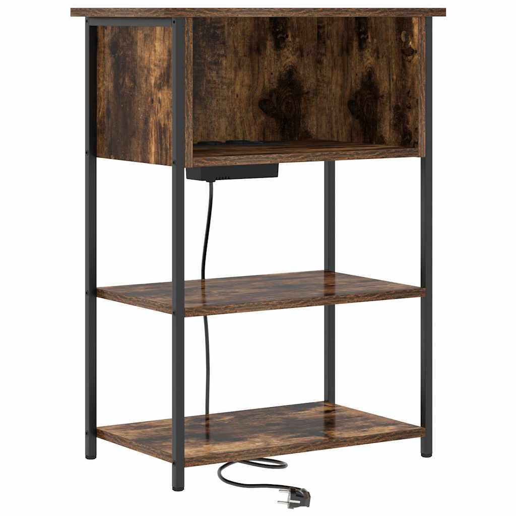vidaXL Nachttisch Geräucherte Eiche 55 x 31 x 76 cm Holzwerkstoff