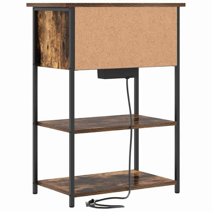 vidaXL Nachttisch Geräucherte Eiche 55 x 31 x 76 cm Holzwerkstoff