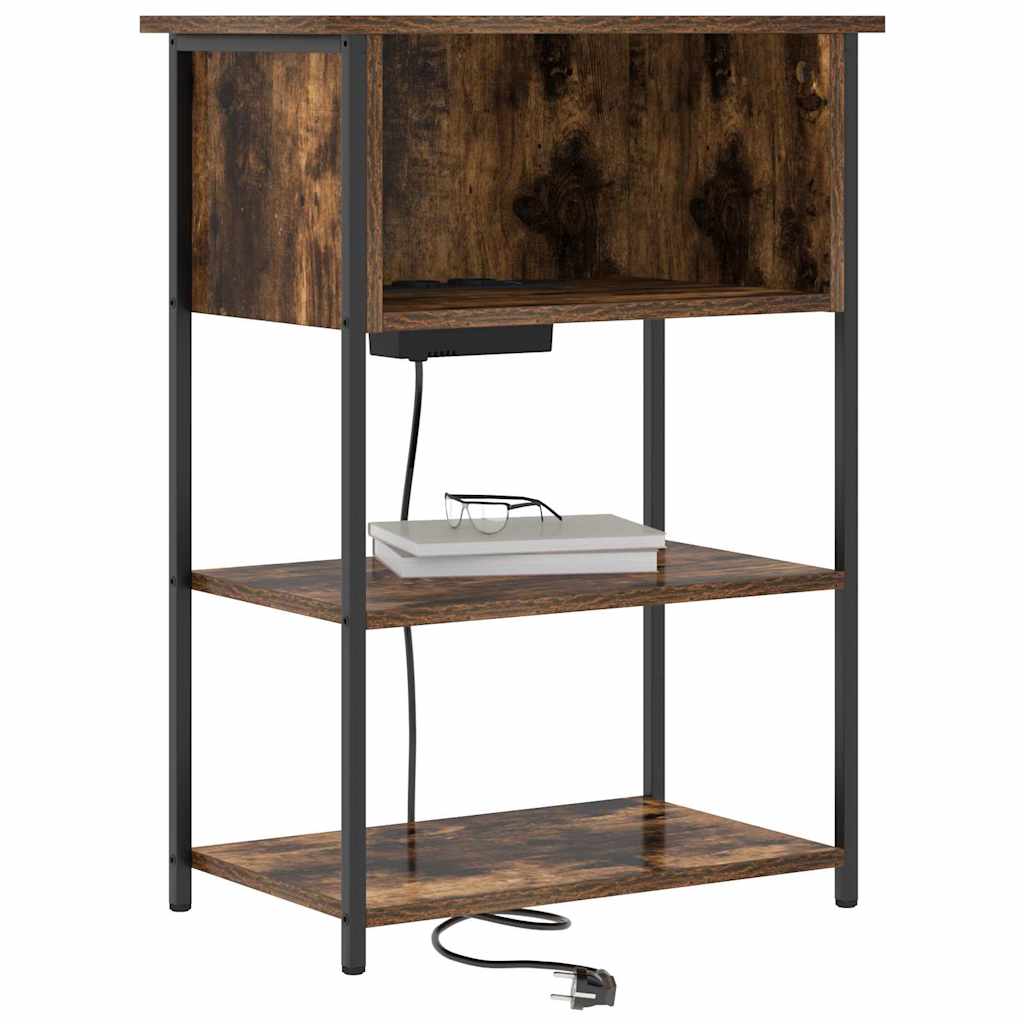 vidaXL Nachttisch Geräucherte Eiche 55 x 31 x 76 cm Holzwerkstoff